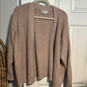 Women's Henley pink cardigan